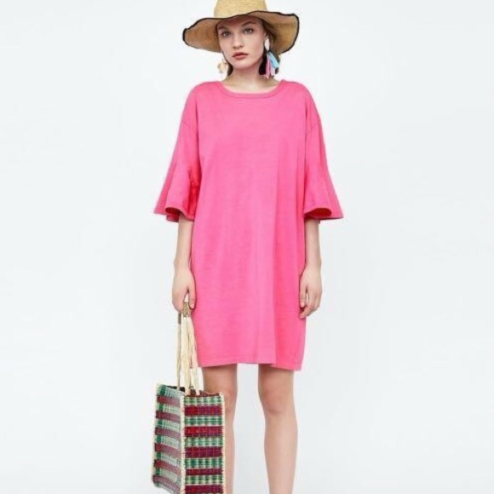 Zara Bell Sleeve Oversized Cotton Dress, Women’s XL